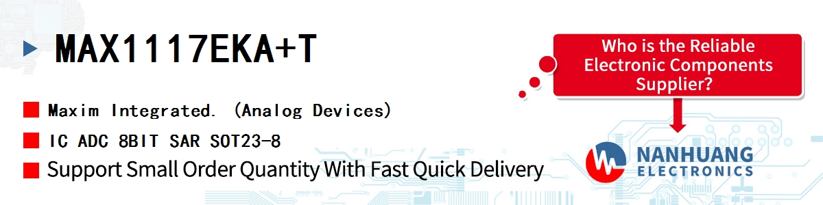 MAX1117EKA+T Maxim IC ADC 8BIT SAR SOT23-8