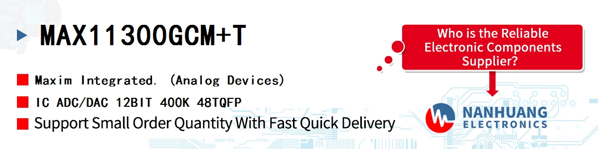 MAX11300GCM+T Maxim IC ADC/DAC 12BIT 400K 48TQFP