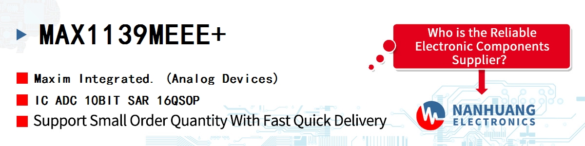 MAX1139MEEE+ Maxim IC ADC 10BIT SAR 16QSOP
