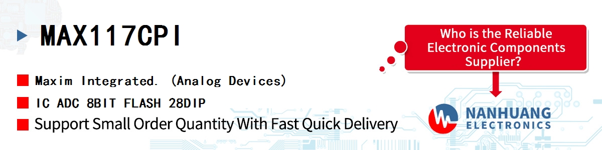 MAX117CPI Maxim IC ADC 8BIT FLASH 28DIP