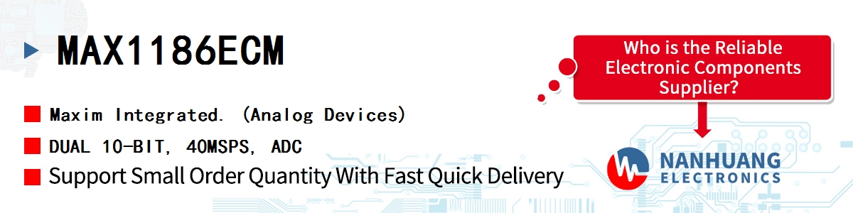 MAX1186ECM Maxim DUAL 10-BIT, 40MSPS, ADC