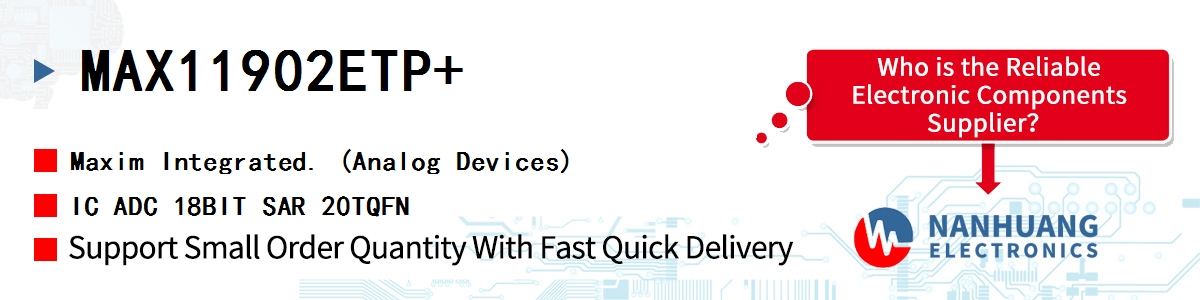 MAX11902ETP+ Maxim IC ADC 18BIT SAR 20TQFN