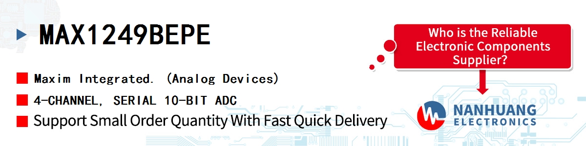 MAX1249BEPE Maxim 4-CHANNEL, SERIAL 10-BIT ADC