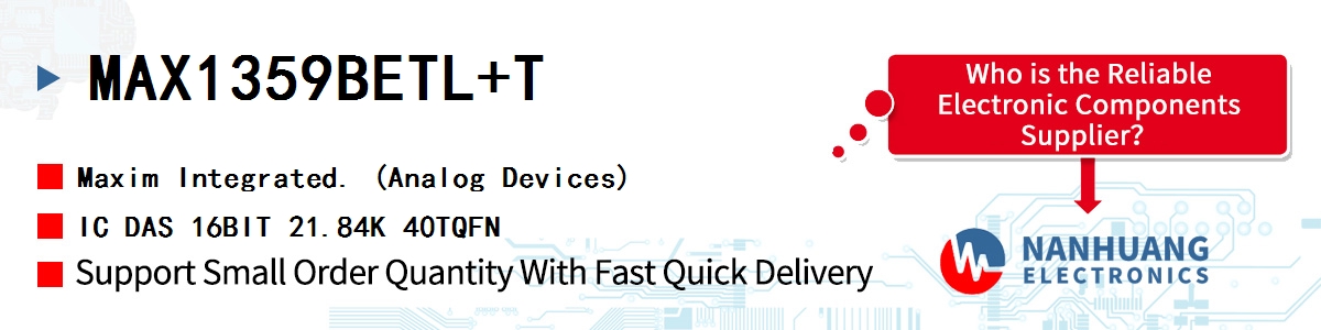 MAX1359BETL+T Maxim IC DAS 16BIT 21.84K 40TQFN