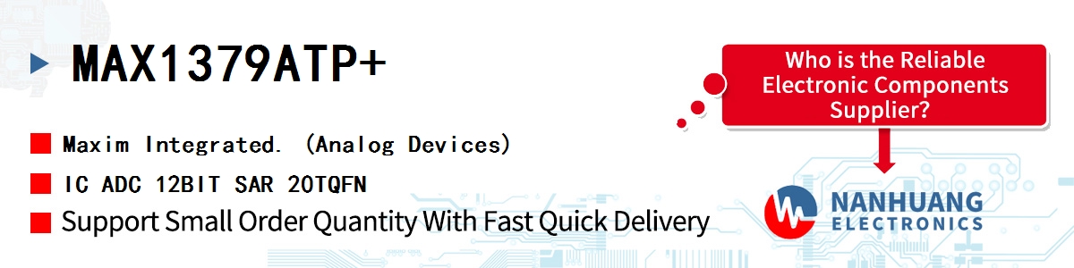 MAX1379ATP+ Maxim IC ADC 12BIT SAR 20TQFN