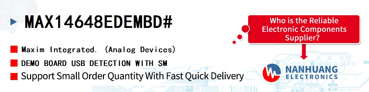 MAX14648EDEMBD# Maxim DEMO BOARD USB DETECTION WITH SM