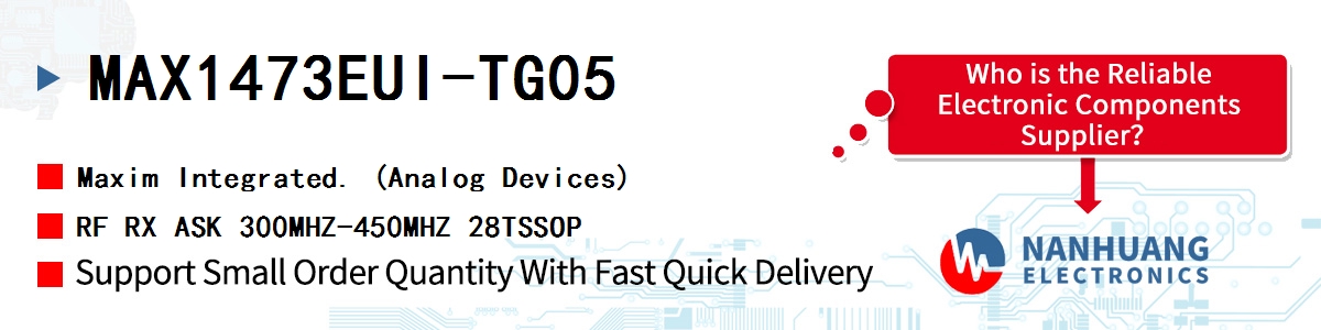 MAX1473EUI-TG05 Maxim RF RX ASK 300MHZ-450MHZ 28TSSOP