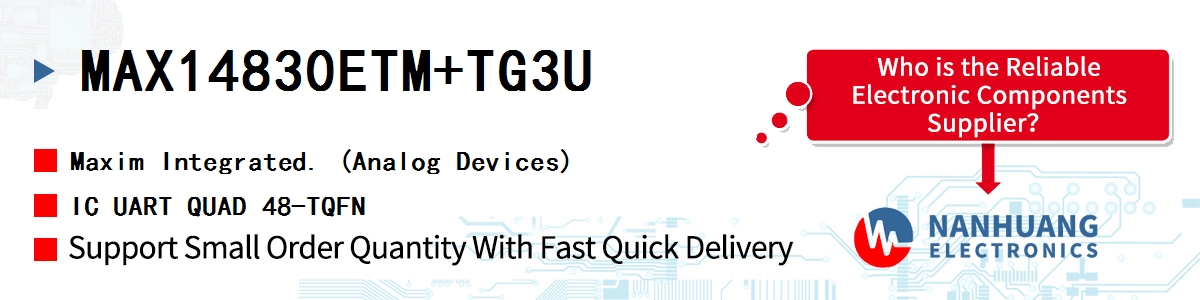 MAX14830ETM+TG3U Maxim IC UART QUAD 48-TQFN