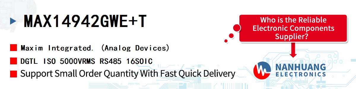 MAX14942GWE+T Maxim DGTL ISO 5000VRMS RS485 16SOIC
