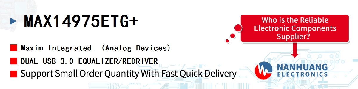 MAX14975ETG+ Maxim DUAL USB 3.0 EQUALIZER/REDRIVER