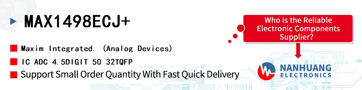 MAX1498ECJ+ Maxim IC ADC 4.5DIGIT 50 32TQFP