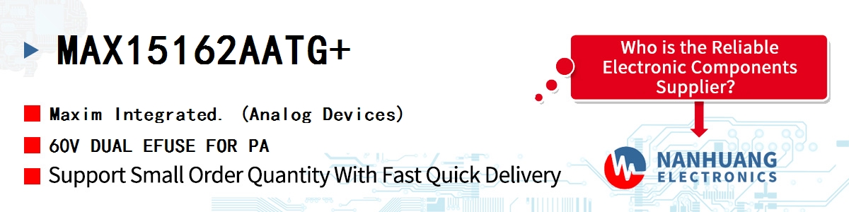 MAX15162AATG+ Maxim 60V DUAL EFUSE FOR PA
