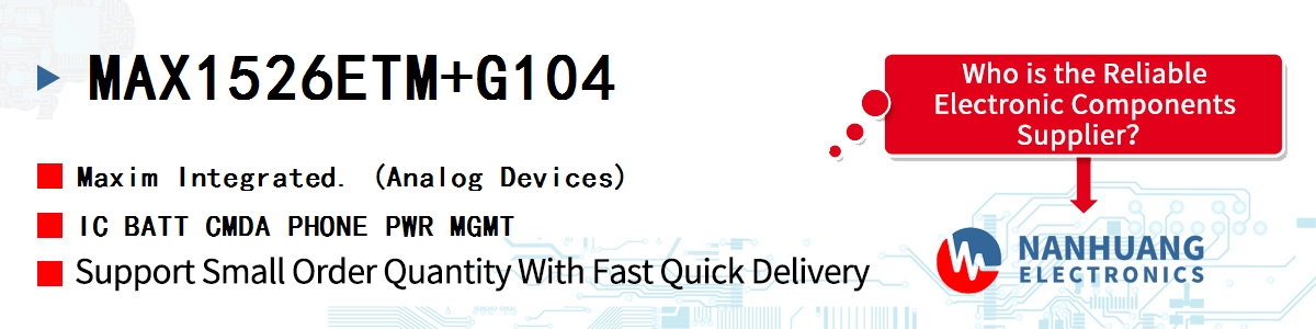 MAX1526ETM+G104 Maxim IC BATT CMDA PHONE PWR MGMT