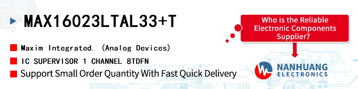 MAX16023LTAL33+T Maxim IC SUPERVISOR 1 CHANNEL 8TDFN