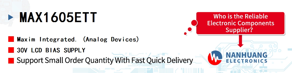 MAX1605ETT+ Maxim MAX1605 30V INTERNAL SWITCH LCD