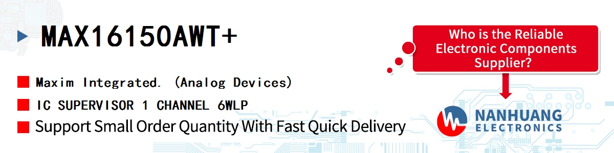 MAX16150AWT+ Maxim IC SUPERVISOR 1 CHANNEL 6WLP