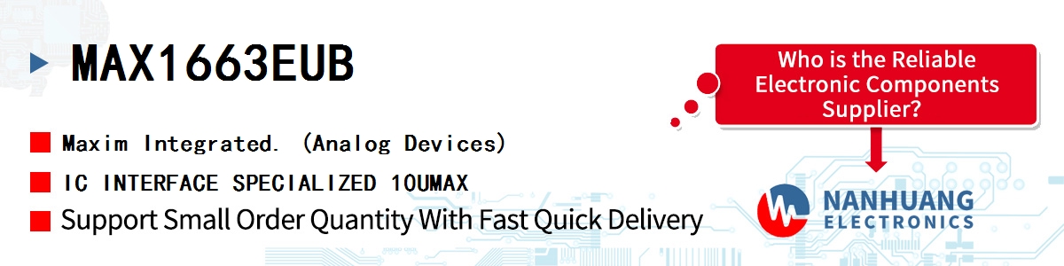 MAX1663EUB Maxim IC INTERFACE SPECIALIZED 10UMAX