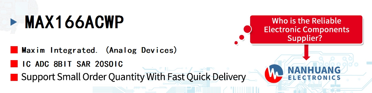 MAX166ACWP Maxim IC ADC 8BIT SAR 20SOIC