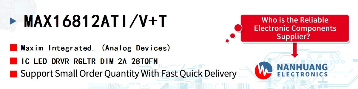 MAX16812ATI/V+T Maxim IC LED DRVR RGLTR DIM 2A 28TQFN