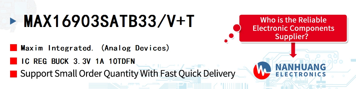 MAX16903SATB33/V+T Maxim IC REG BUCK 3.3V 1A 10TDFN