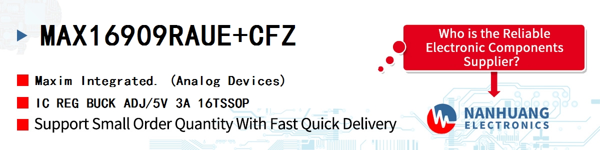 MAX16909RAUE+CFZ Maxim IC REG BUCK ADJ/5V 3A 16TSSOP