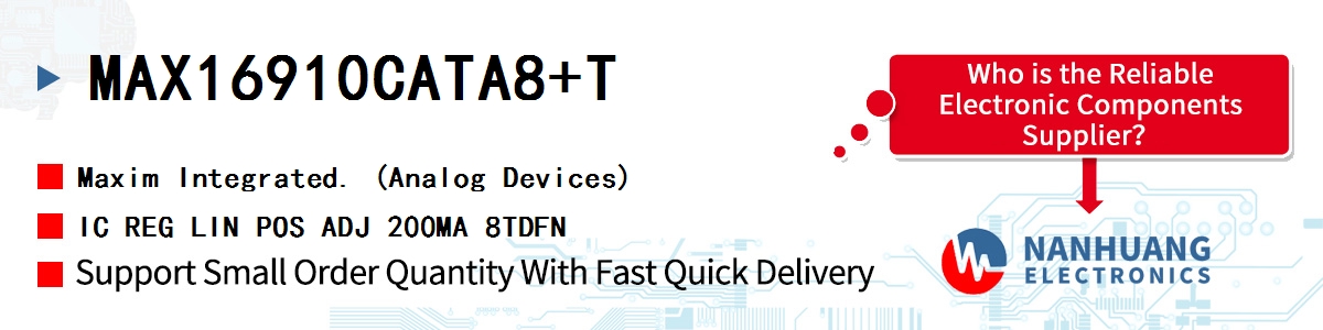 MAX16910CATA8+T Maxim IC REG LIN POS ADJ 200MA 8TDFN