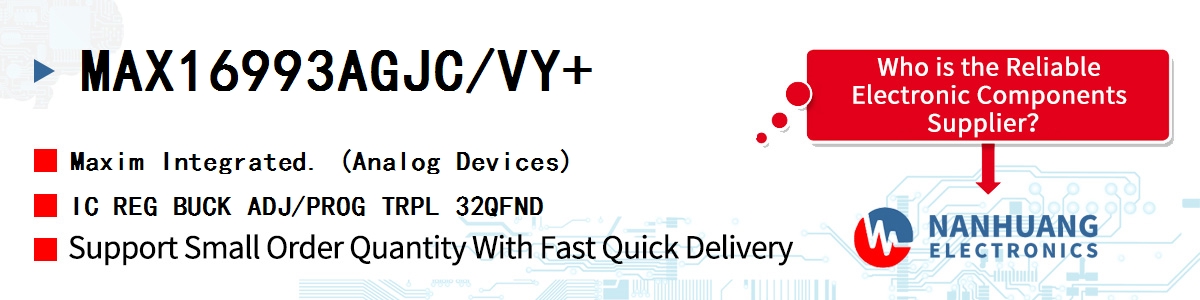 MAX16993AGJC/VY+ Maxim IC REG BUCK ADJ/PROG TRPL 32QFND