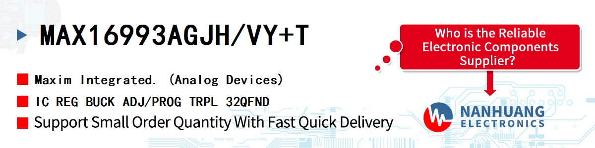 MAX16993AGJH/VY+T Maxim IC REG BUCK ADJ/PROG TRPL 32QFND