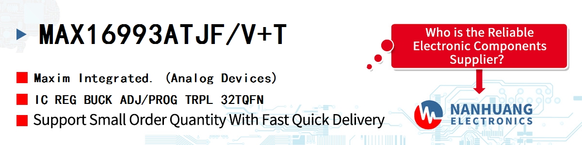 MAX16993ATJF/V+T Maxim IC REG BUCK ADJ/PROG TRPL 32TQFN