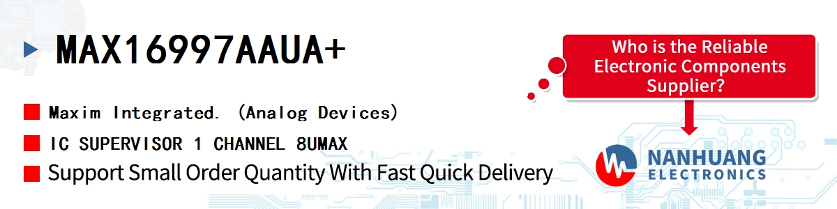 MAX16997AAUA+ Maxim IC SUPERVISOR 1 CHANNEL 8UMAX