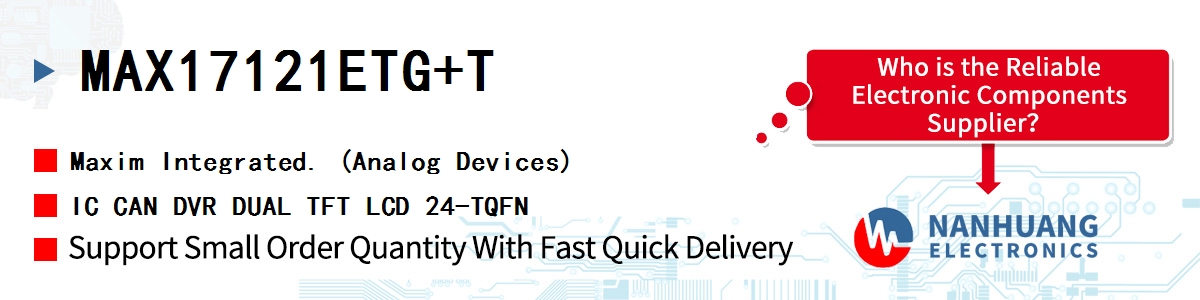 MAX17121ETG+T Maxim IC CAN DVR DUAL TFT LCD 24-TQFN