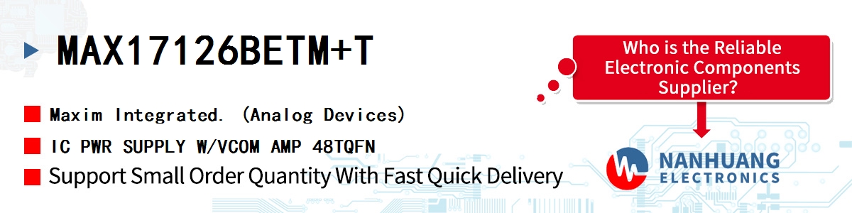 MAX17126BETM+T Maxim IC PWR SUPPLY W/VCOM AMP 48TQFN