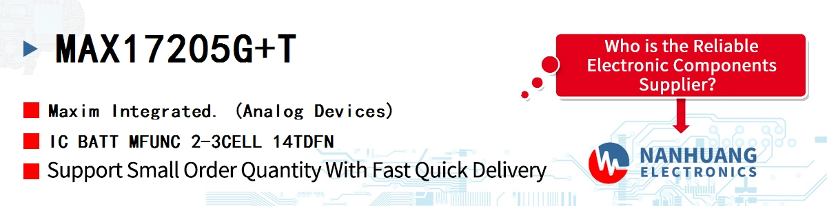 MAX17205G+T Maxim IC BATT MFUNC 2-3CELL 14TDFN
