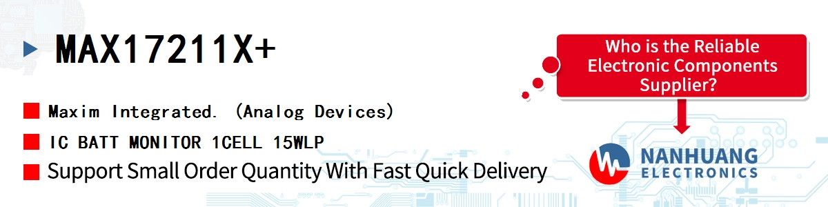 MAX17211X+ Maxim IC BATT MONITOR 1CELL 15WLP