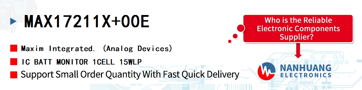 MAX17211X+00E Maxim IC BATT MONITOR 1CELL 15WLP