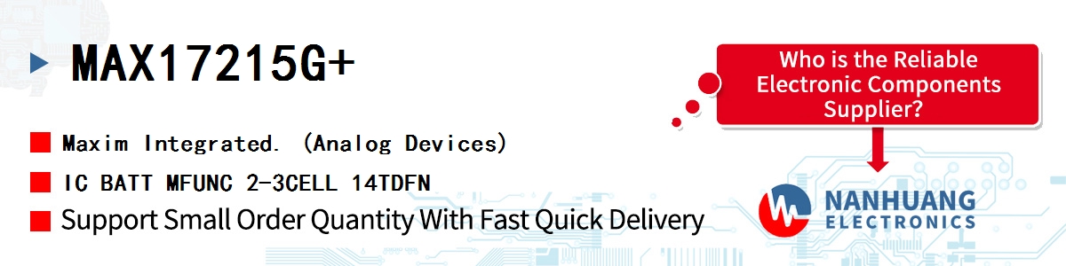 MAX17215G+ Maxim IC BATT MFUNC 2-3CELL 14TDFN