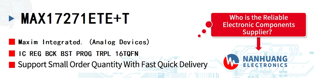 MAX17271ETE+T Maxim IC REG BCK BST PROG TRPL 16TQFN
