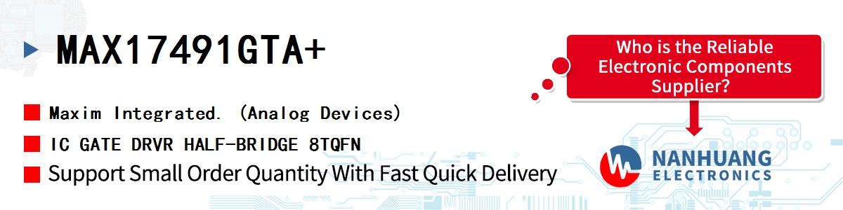 MAX17491GTA+ Maxim IC GATE DRVR HALF-BRIDGE 8TQFN