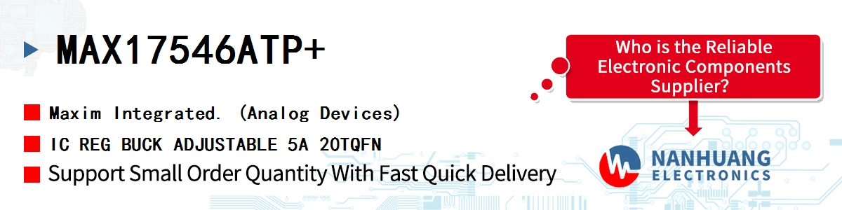 MAX17546ATP+ Maxim IC REG BUCK ADJUSTABLE 5A 20TQFN