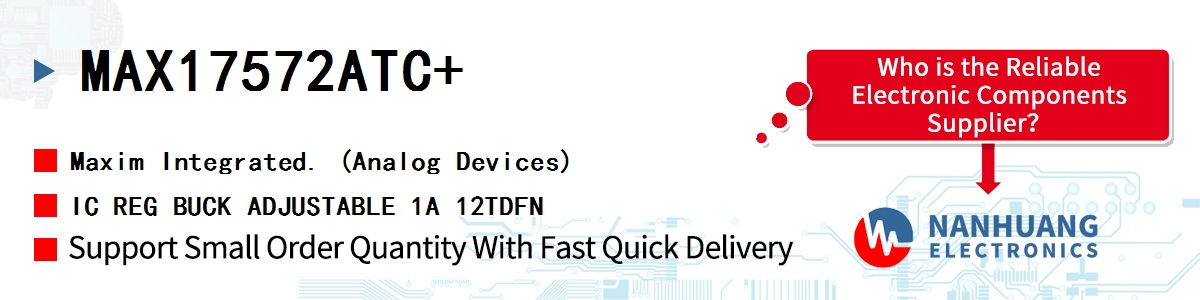 MAX17572ATC+ Maxim IC REG BUCK ADJUSTABLE 1A 12TDFN