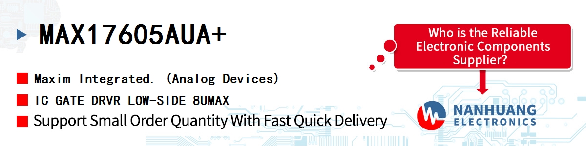 MAX17605AUA+ Maxim IC GATE DRVR LOW-SIDE 8UMAX