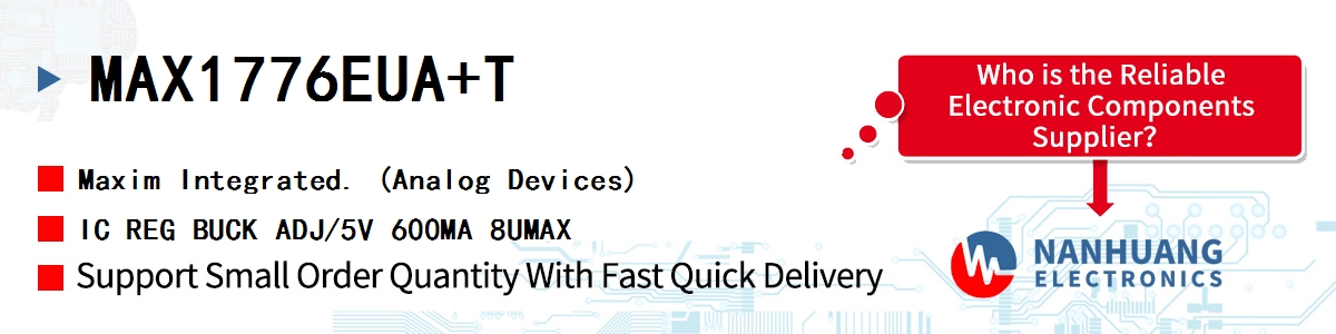 MAX1776EUA+T Maxim IC REG BUCK ADJ/5V 600MA 8UMAX