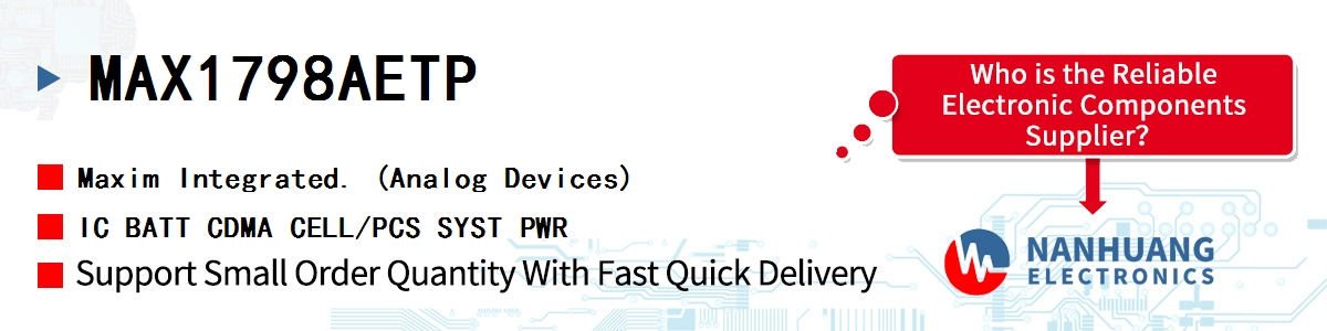 MAX1798AETP Maxim IC BATT CDMA CELL/PCS SYST PWR