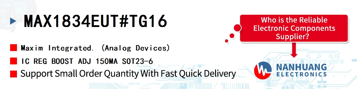 MAX1834EUT#TG16 Maxim IC REG BOOST ADJ 150MA SOT23-6