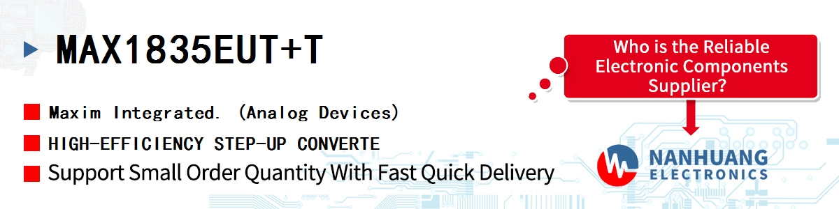 MAX1835EUT+T Maxim HIGH-EFFICIENCY STEP-UP CONVERTE