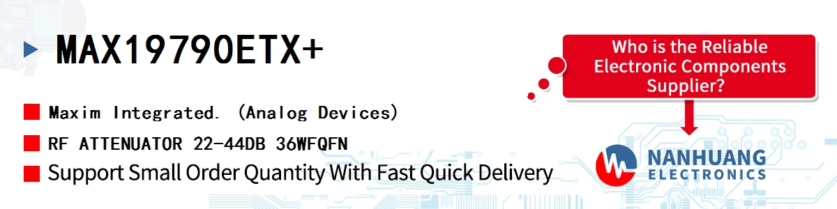 MAX19790ETX+ Maxim RF ATTENUATOR 22-44DB 36WFQFN