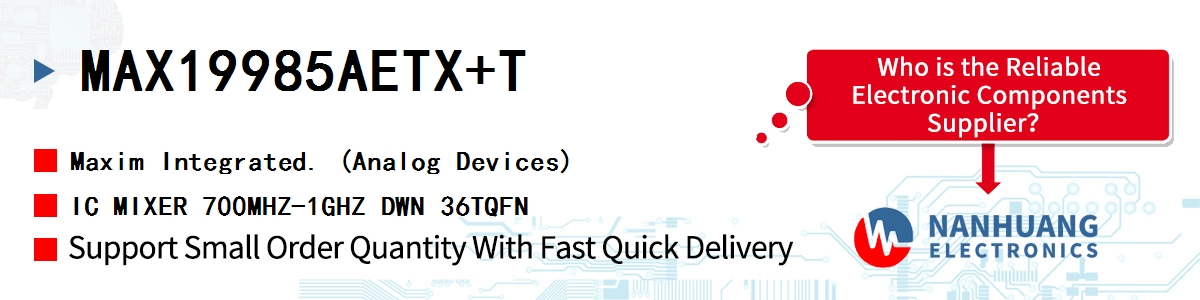MAX19985AETX+T Maxim IC MIXER 700MHZ-1GHZ DWN 36TQFN