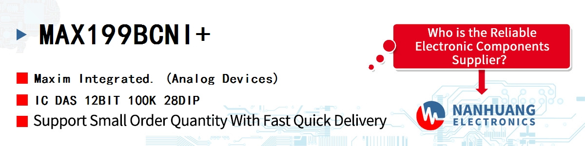 MAX199BCNI Maxim IC DAS 12BIT 100K 28DIP