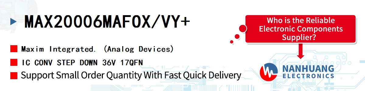 MAX20006MAFOX/VY+ Maxim IC CONV STEP DOWN 36V 17QFN