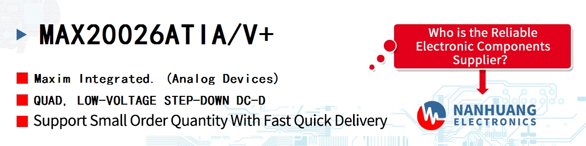 MAX20026ATIA/V+ Maxim QUAD, LOW-VOLTAGE STEP-DOWN DC-D